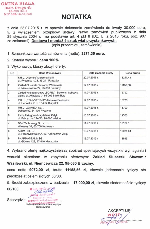 Zdjęcie Notatka dot wyboru najkorzystniejszej oferty _011_002_462450
