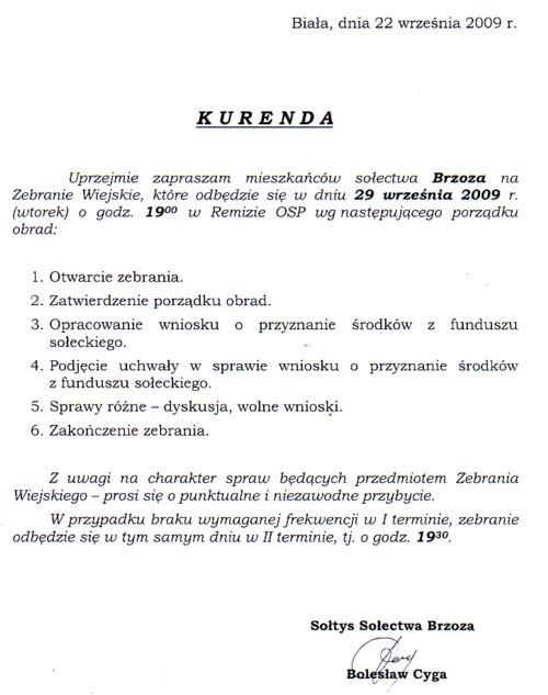 Zdjęcie Kurenda Brzoza _012_181175