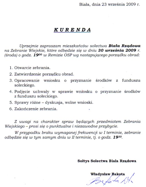 Zdjęcie Kurenda Biała Rządowa _012_181297