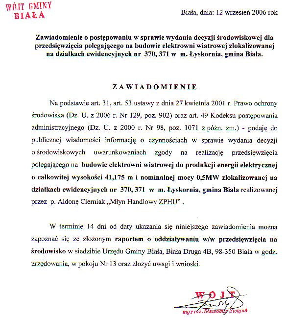 Zdjęcie Zawiadomienie (dot budowy elektrowni wiatrowej) _012_69833