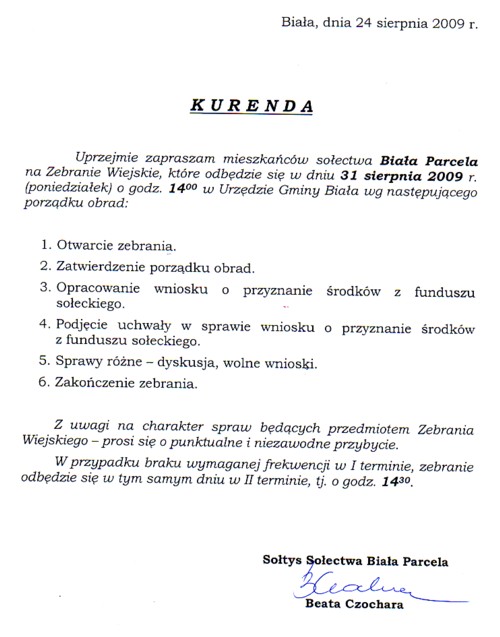 Zdjęcie Kurenda Biała Parcela _019_177742