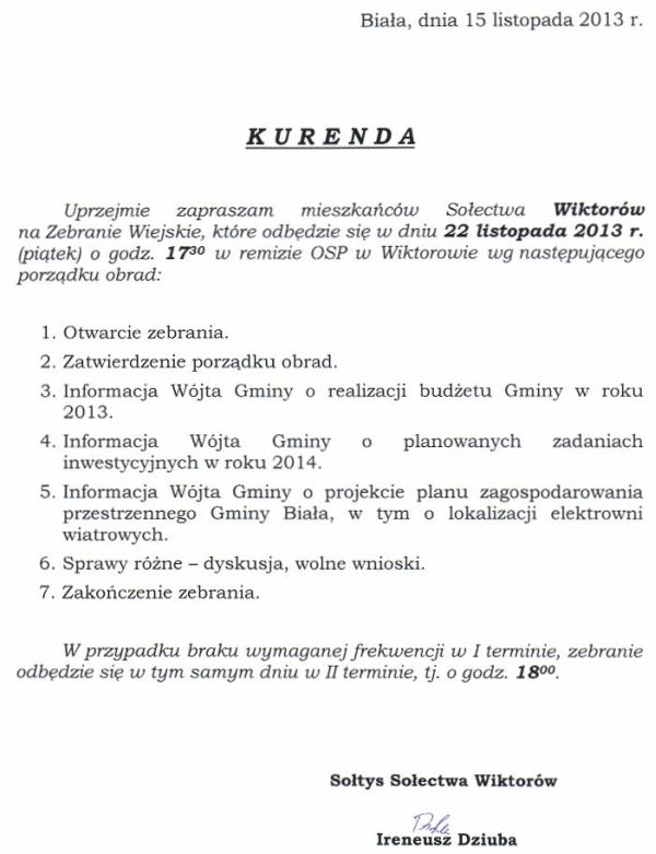 Zdjęcie Kurenda - Zebranie Wiejskie Sołectwa Wiktorów _019_374052